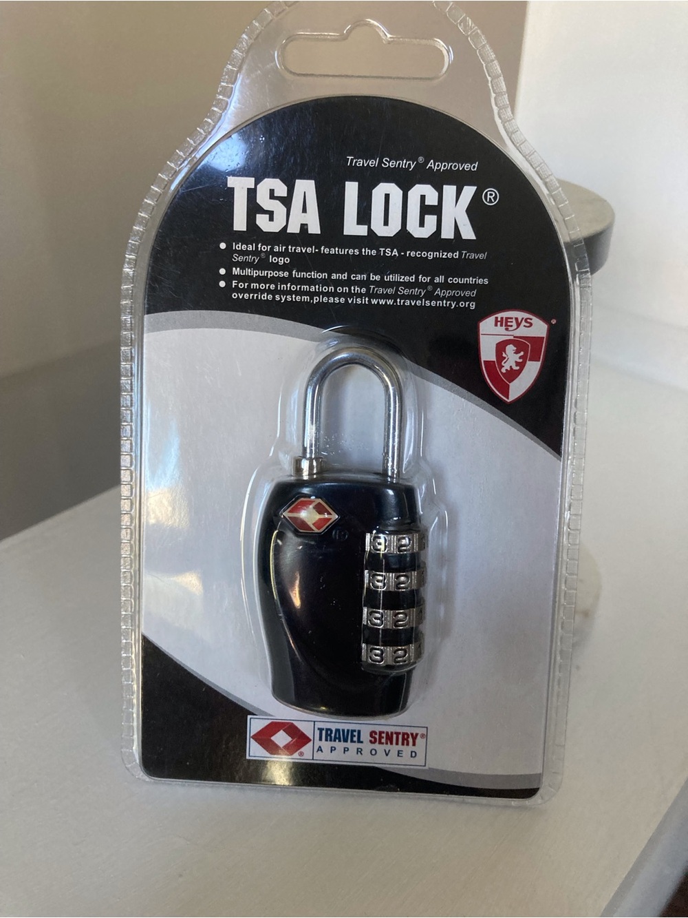 TSA-Approved Combination Padlock in Black - HEYS